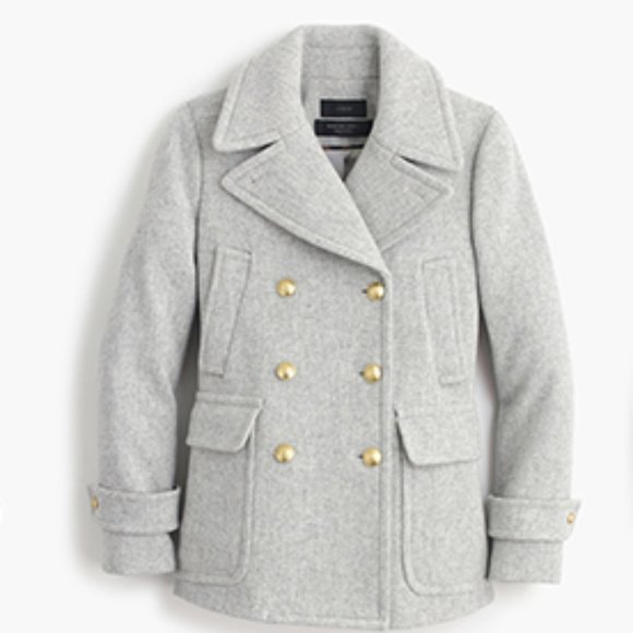 NEW-00-J. Crew Stadium-cloth Majesty Peacoat - Picture 1 of 11